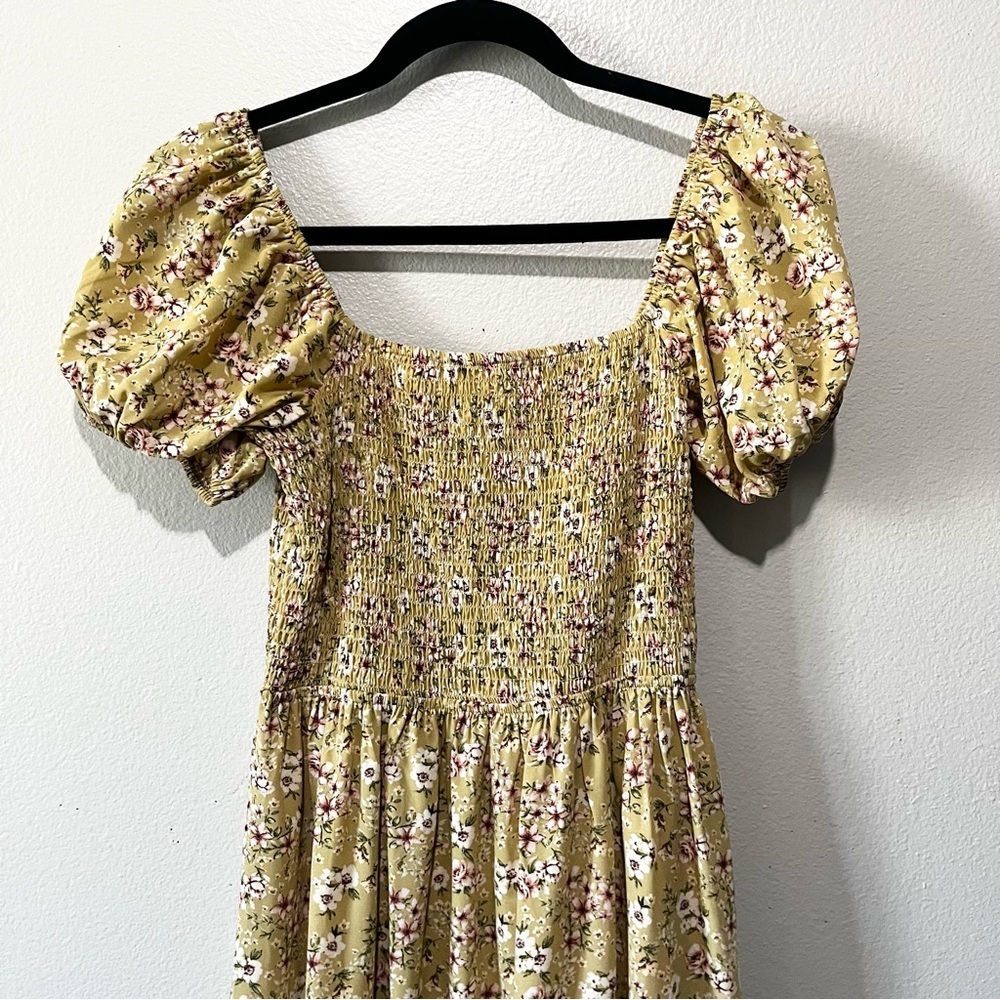 PIE IN THE SKY- Floral Yellow Maxi Dress Size M - Picture 3 of 5